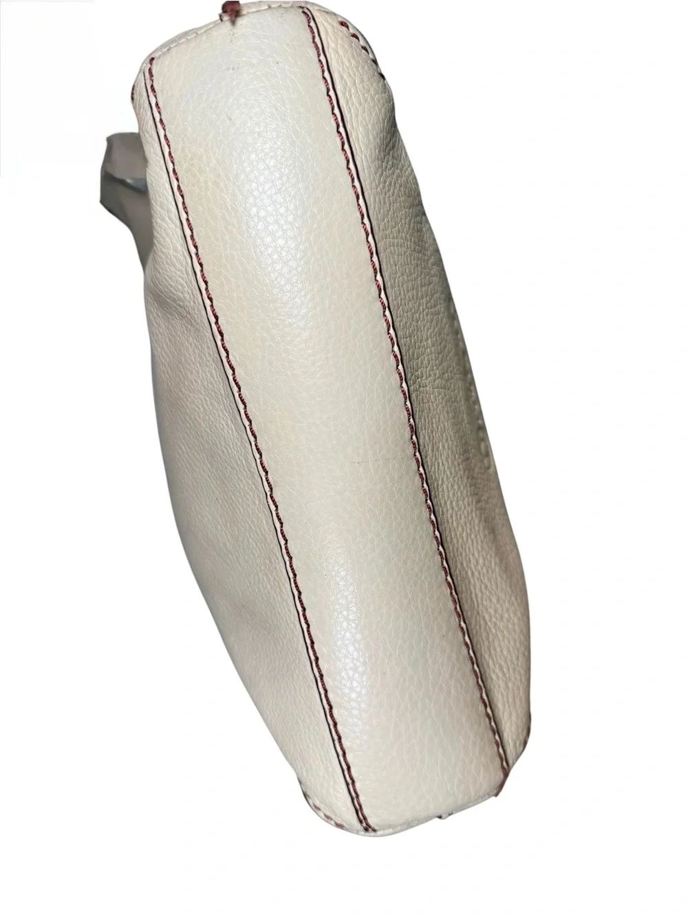 Vintage PINK LABEL The Sak Leather Hobo Shoulder Bag Cream Slouchy Boho Y2K